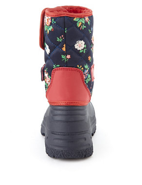 Ditsy Floral Quilted Snow Boots Image 2 of 5