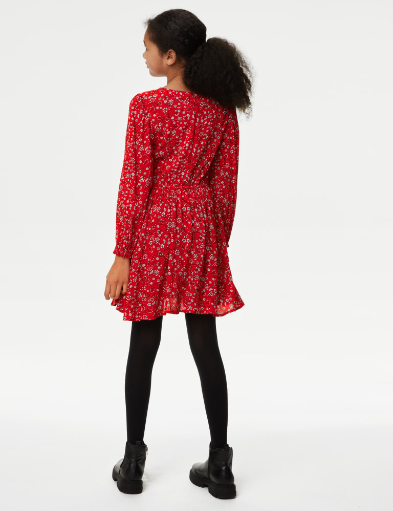 Ditsy Floral Shirred Dress 6 16 Yrs M S Collection M S