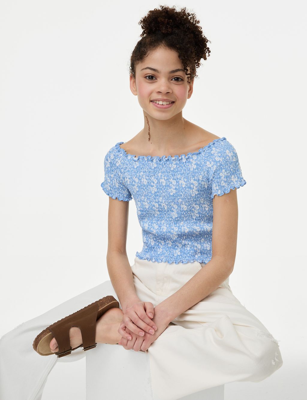 Ditsy Floral Shirred Top (6-16 Yrs) 3 of 4