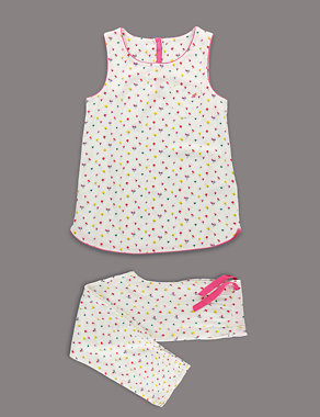 Ditsy Floral Stay Soft Pyjamas (3-14 Years) Image 2 of 5