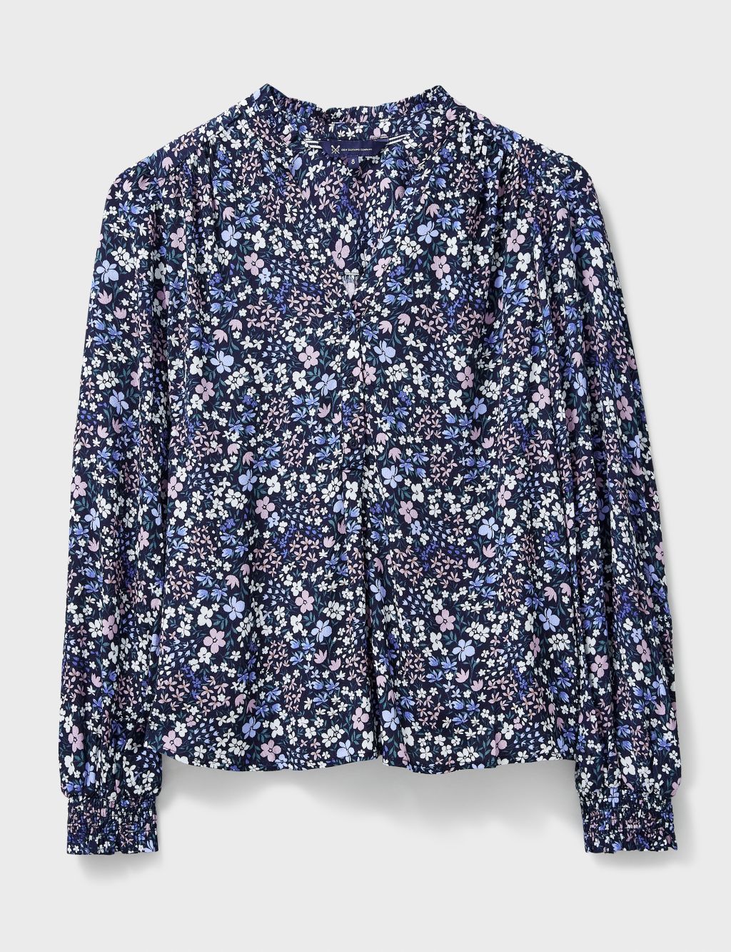Ditsy Floral V-Neck Button Through Blouse | Crew Clothing | M&S