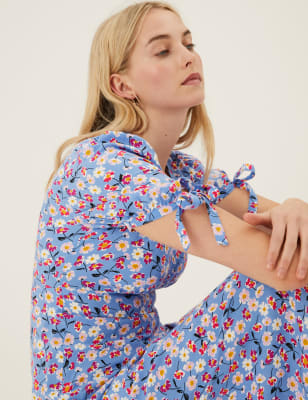 midi ditsy tea dress