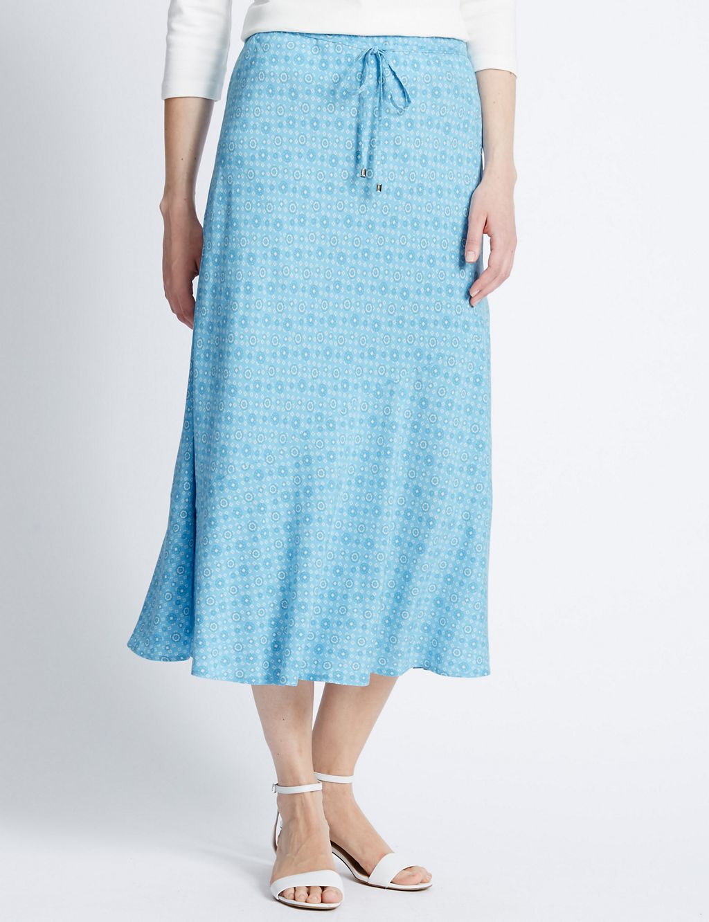 Ditsy Print A-Line Skirt 3 of 3