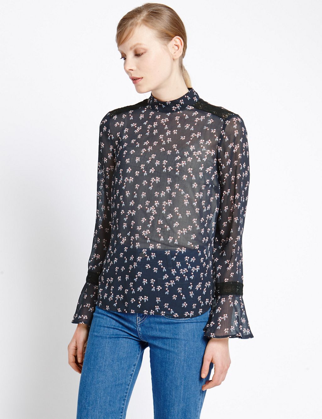 Ditsy Print Blouse 3 of 3