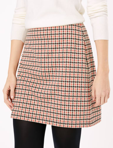 Dogtooth A-Line Mini Skirt 3 of 4