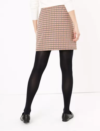 Dogtooth A-Line Mini Skirt 4 of 4