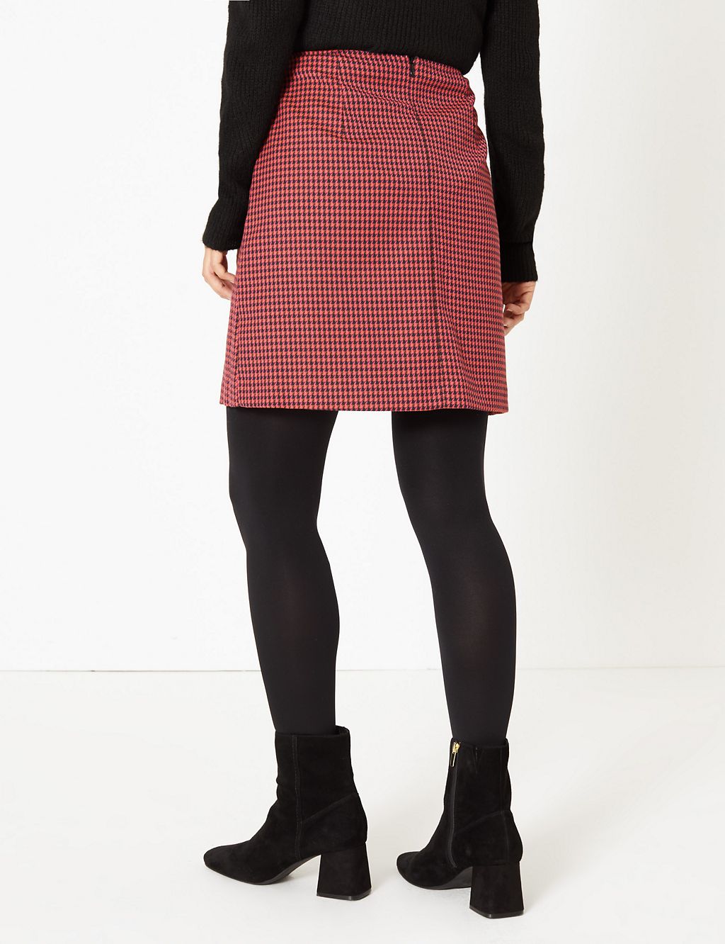 Dogtooth A-Line Mini Skirt | M&S Collection | M&S