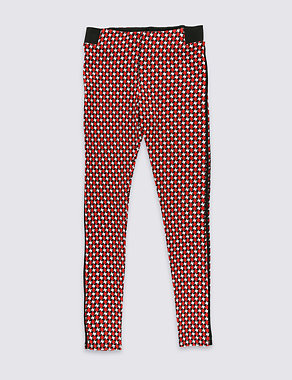 Dogtooth Checked Jeggings (5-14 Years) Image 2 of 3
