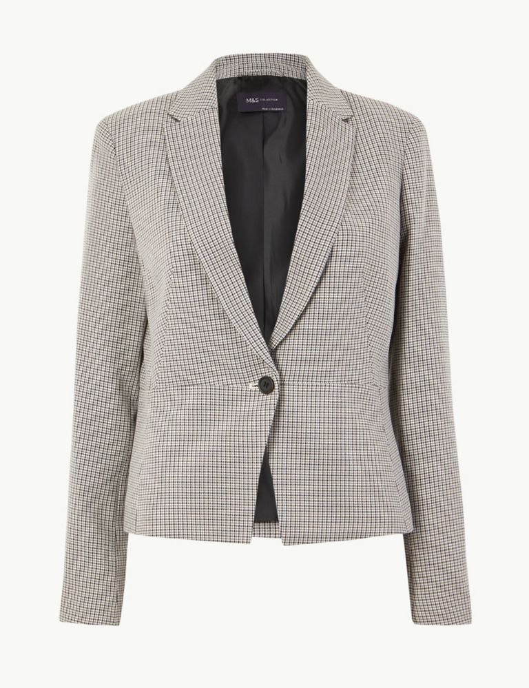 Dogtooth Checked Single Breasted Blazer | M&S Collection | M&S