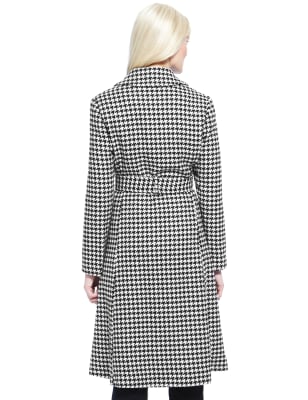 Dogtooth Long Belted Coat with Wool | M&S Collection | M&S