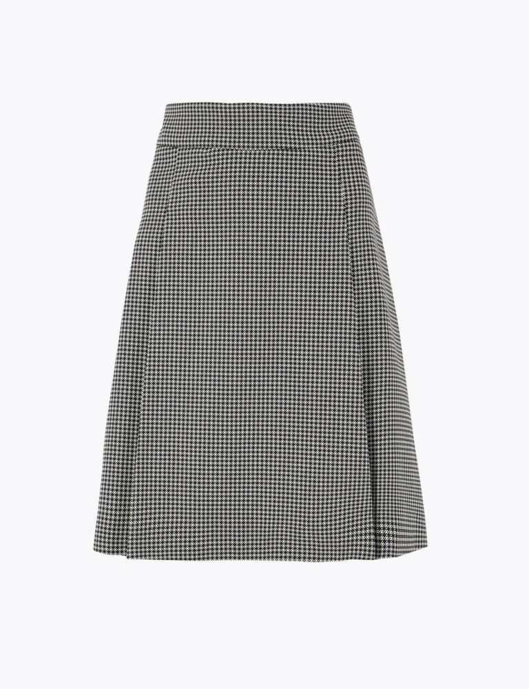 Dogtooth Pleat Front Mini Skirt 2 of 5