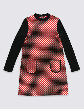 Dogtooth Print High Neck Outfit (5-14 Years) Image 2 of 3