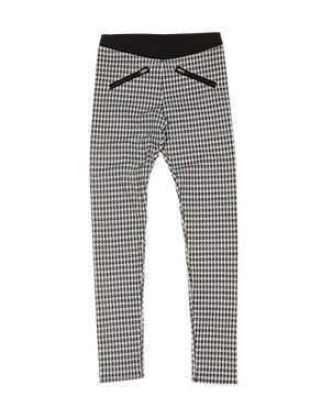 Dogtooth Print Zipped Pocket Jeggings (5-14 Years) Image 2 of 3