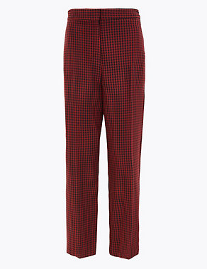 Dogtooth Straight Leg 7/8th Trousers Image 2 of 5