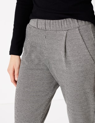 Dogtooth Tapered Ankle Grazer Trousers | M&S Collection | M&S