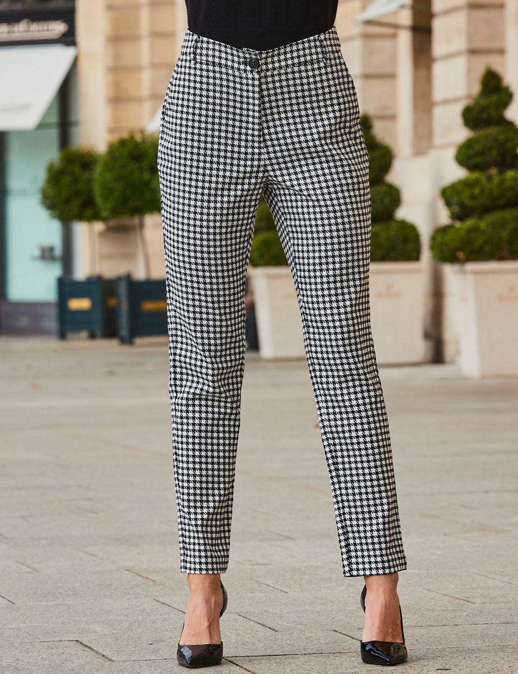 Dogtooth Tapered Trousers 1 of 5