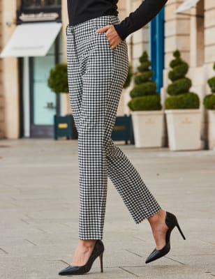 Dogtooth Tapered Trousers | SOSANDAR | M&S