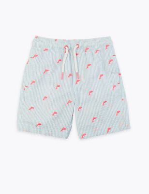 Dolphin Embroidered Striped Swim Shorts (2-7 Yrs) | M&S