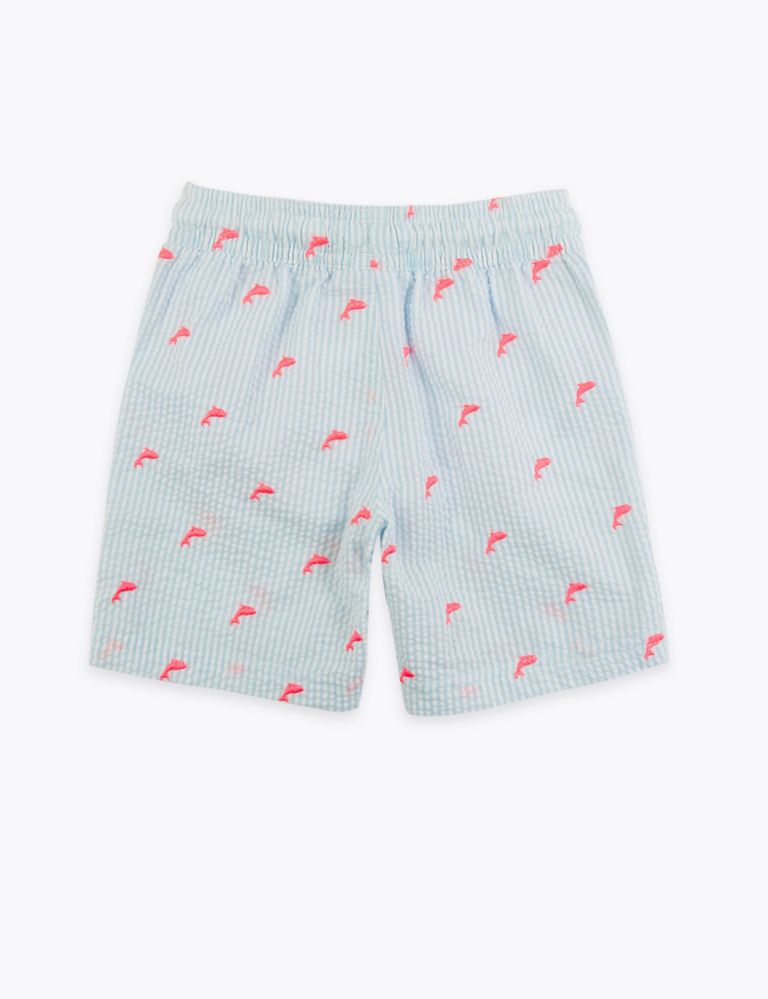 Dolphin Embroidered Striped Swim Shorts (2-7 Yrs) 3 of 3