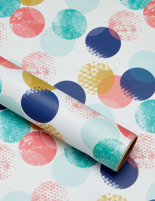 Dotted Brush Stroke 2m Wrapping Paper M&S