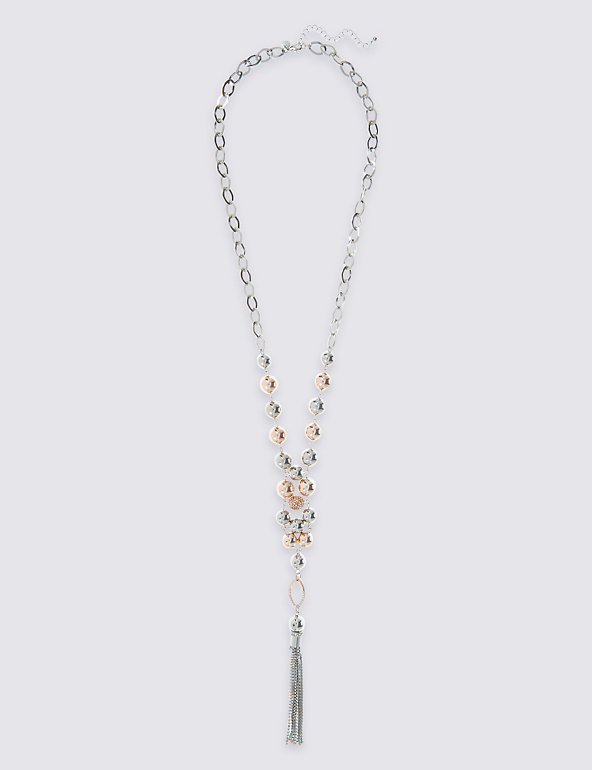 Double Ball Tassel Necklace Image 1 of 2