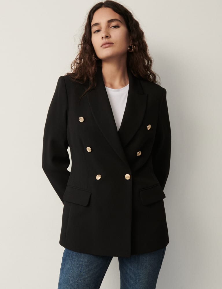 M s gold 2024 button blazer