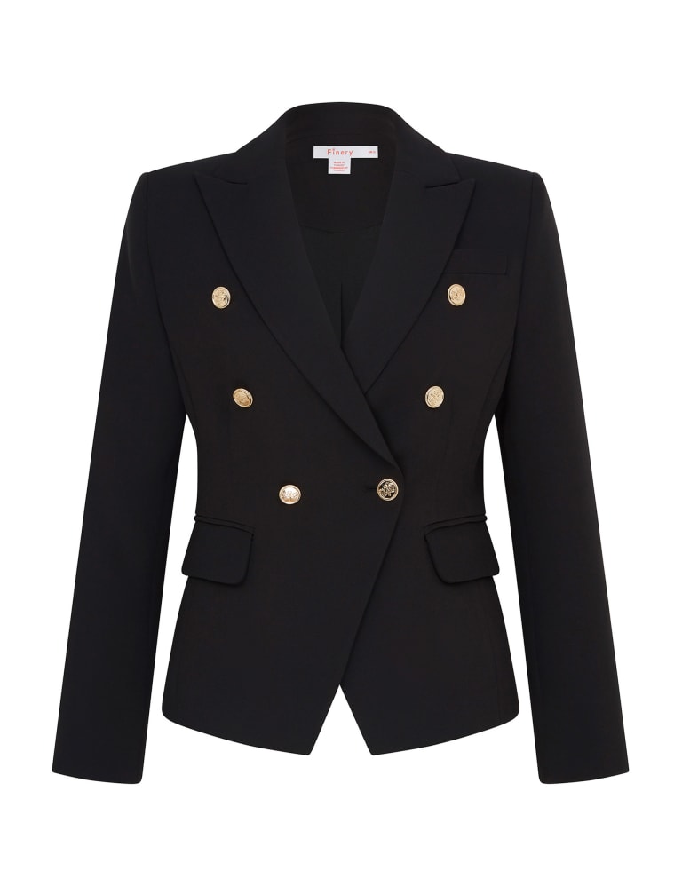 Double breasted gold shop button blazer