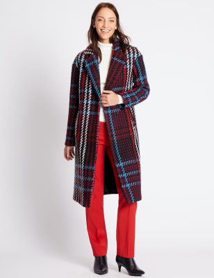 M&s 2025 checked coat