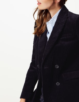 womens black corduroy blazer