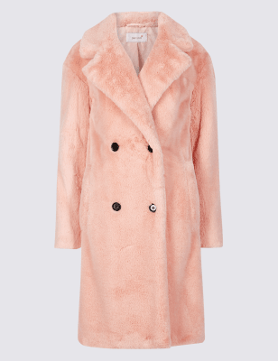 marks and spencer pink coat
