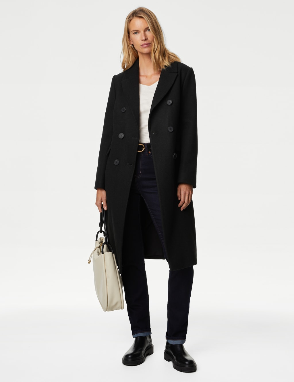 longline double breasted coat