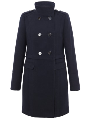 Women's Reefer Jacket, Navy Blue - THE NAUTICAL COMPANY UK