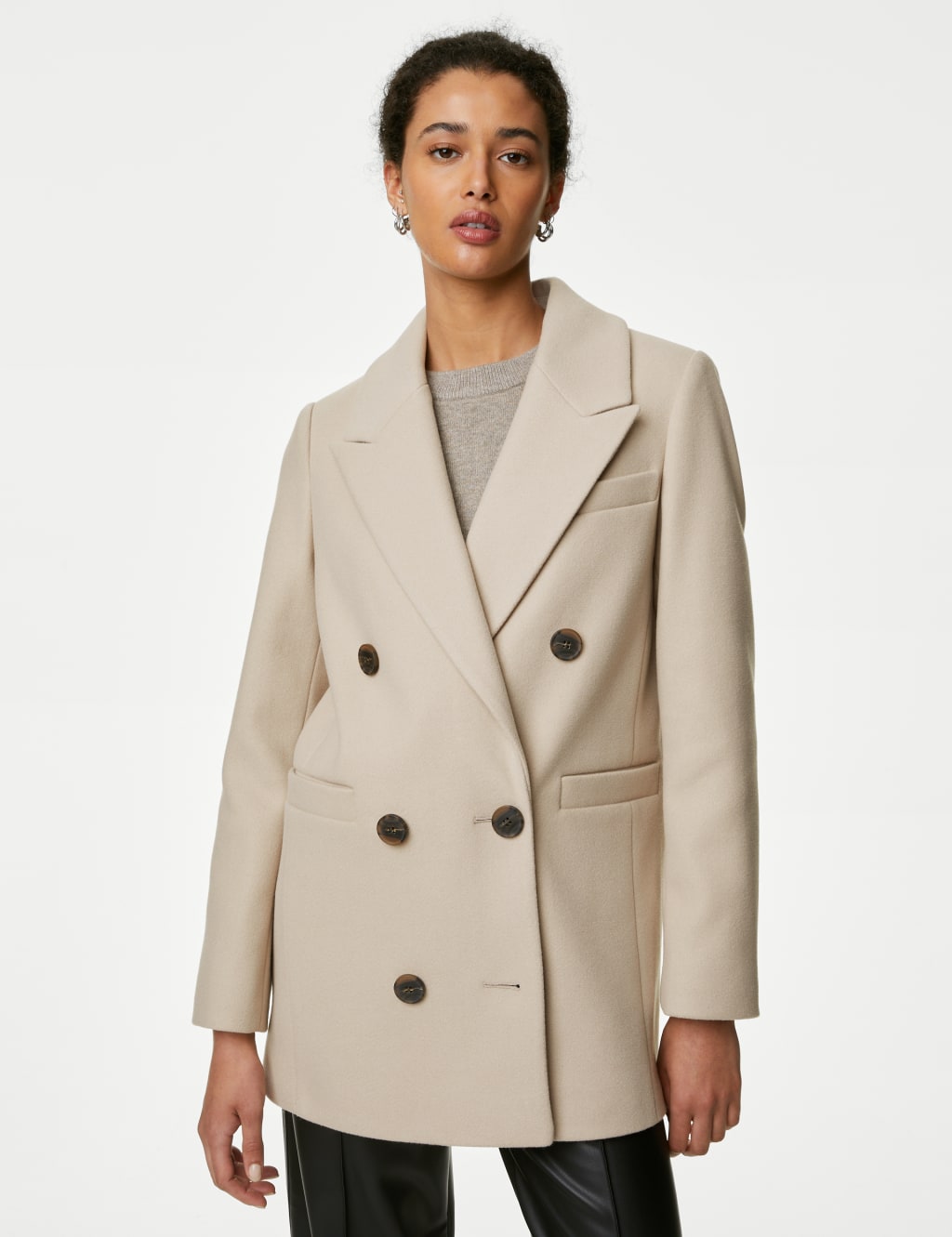 Double Breasted Short Coat | M&S Collection | M&S