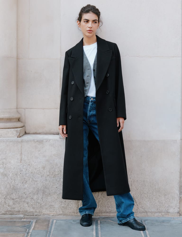 Double breasted tailored clearance coat