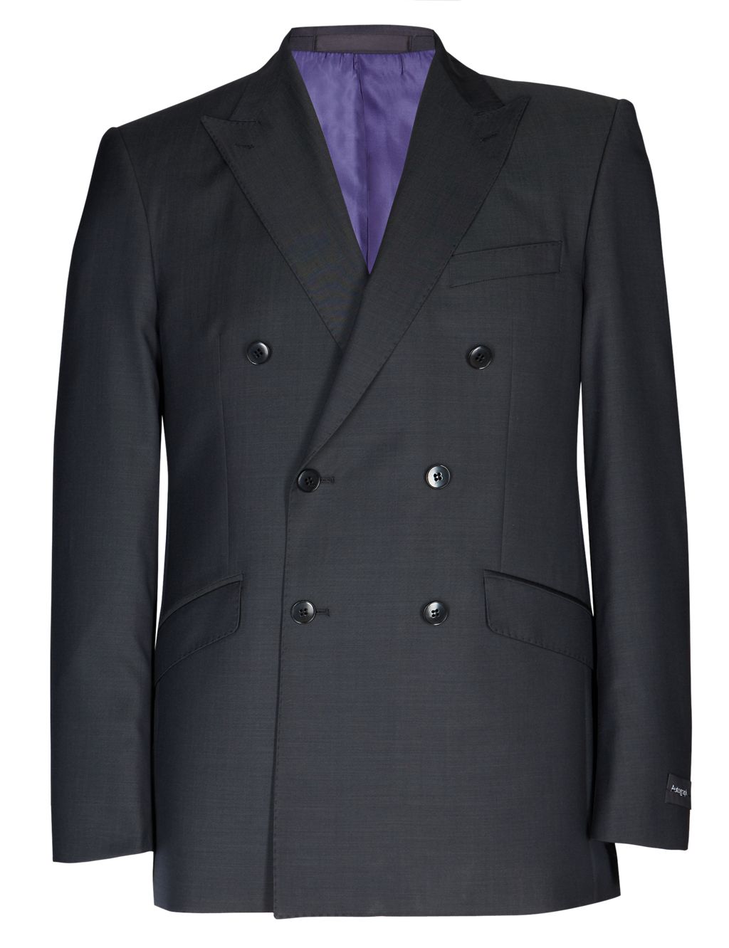 Double Breasted Tailored Fit Suit Jacket with Wool 1 of 3