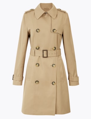 tan trench coat