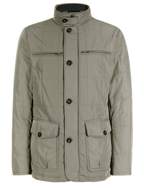 Double Collar Quilted Jacket with Stormwear™ Image 2 of 6