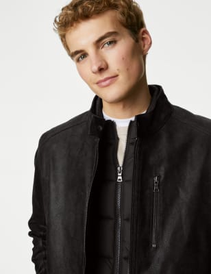 All saints quilted leather clearance jacket