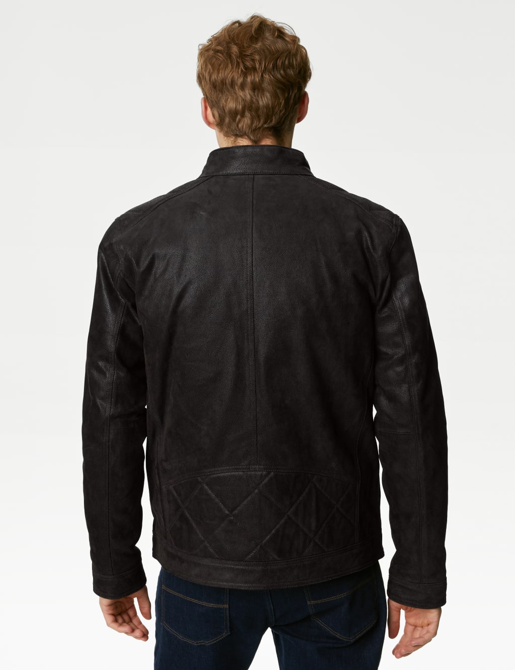 Double collar deals leather jacket