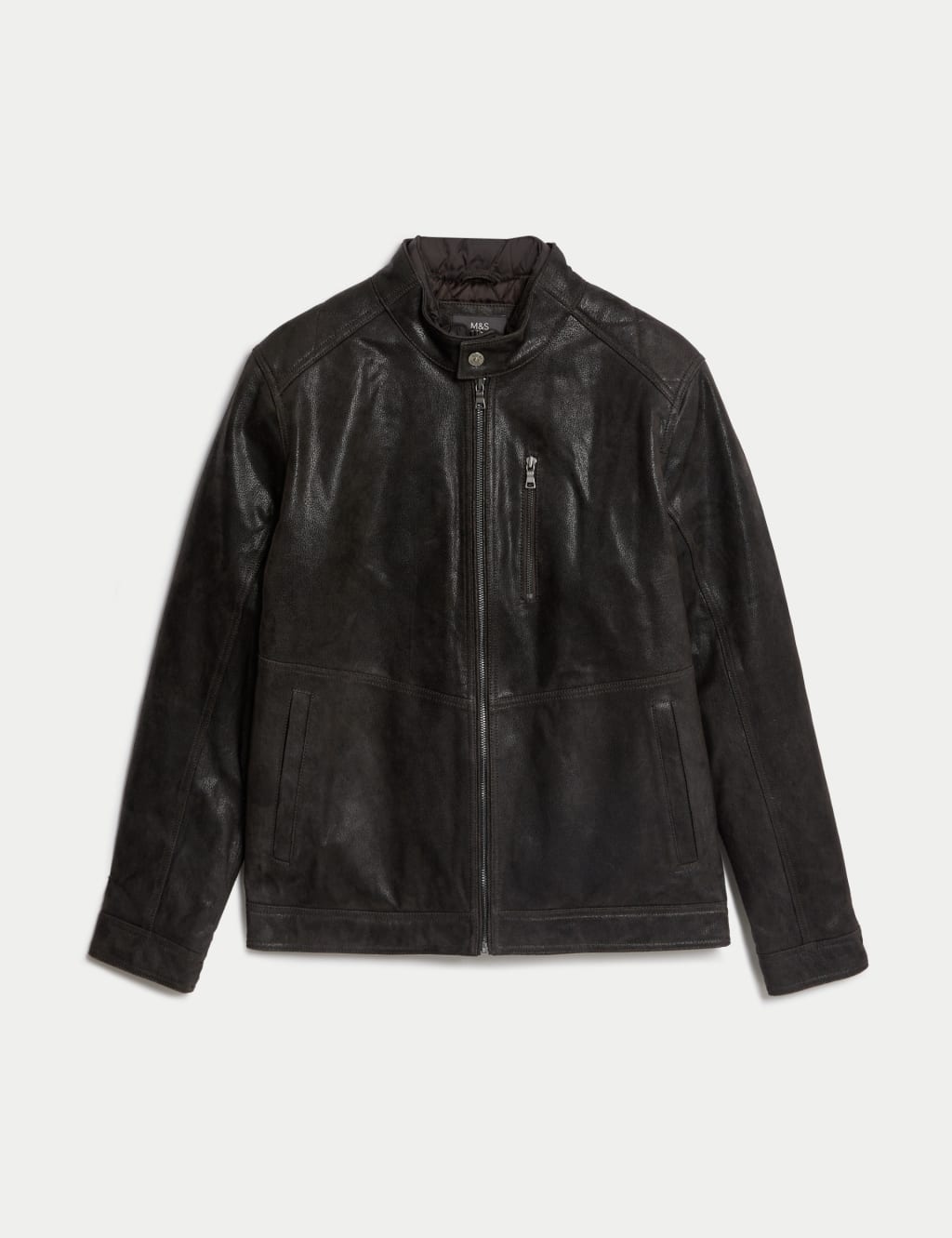 M&s mens leather jacket sale