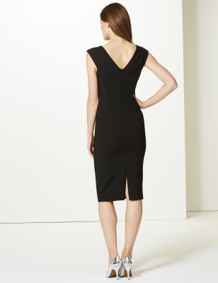 m&s double crepe bodycon dress