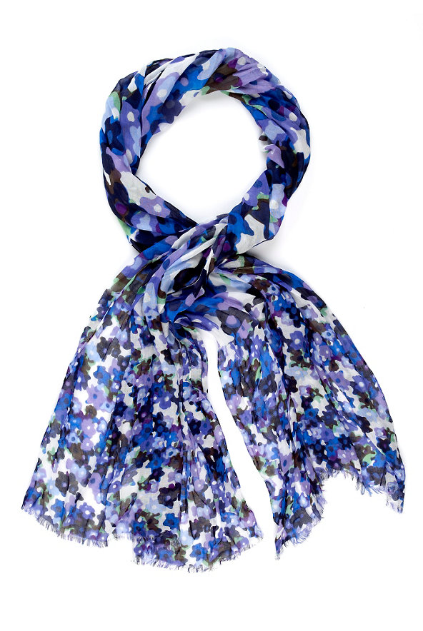 Double Ditsy Floral Scarf Image 1 of 1