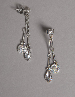 Double Drop Earrings MADE WITH SWAROVSKI® ELEMENTS Image 2 of 4