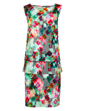 Double Layered Floral Shift Dress Image 2 of 4