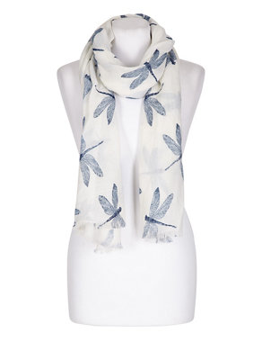 Dragonfly Print Scarf Image 2 of 3