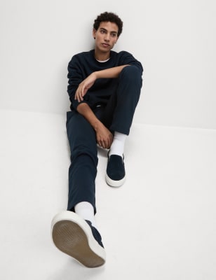 Navy Cotton Rich Straight Leg Joggers – Highstreet Outlet UK