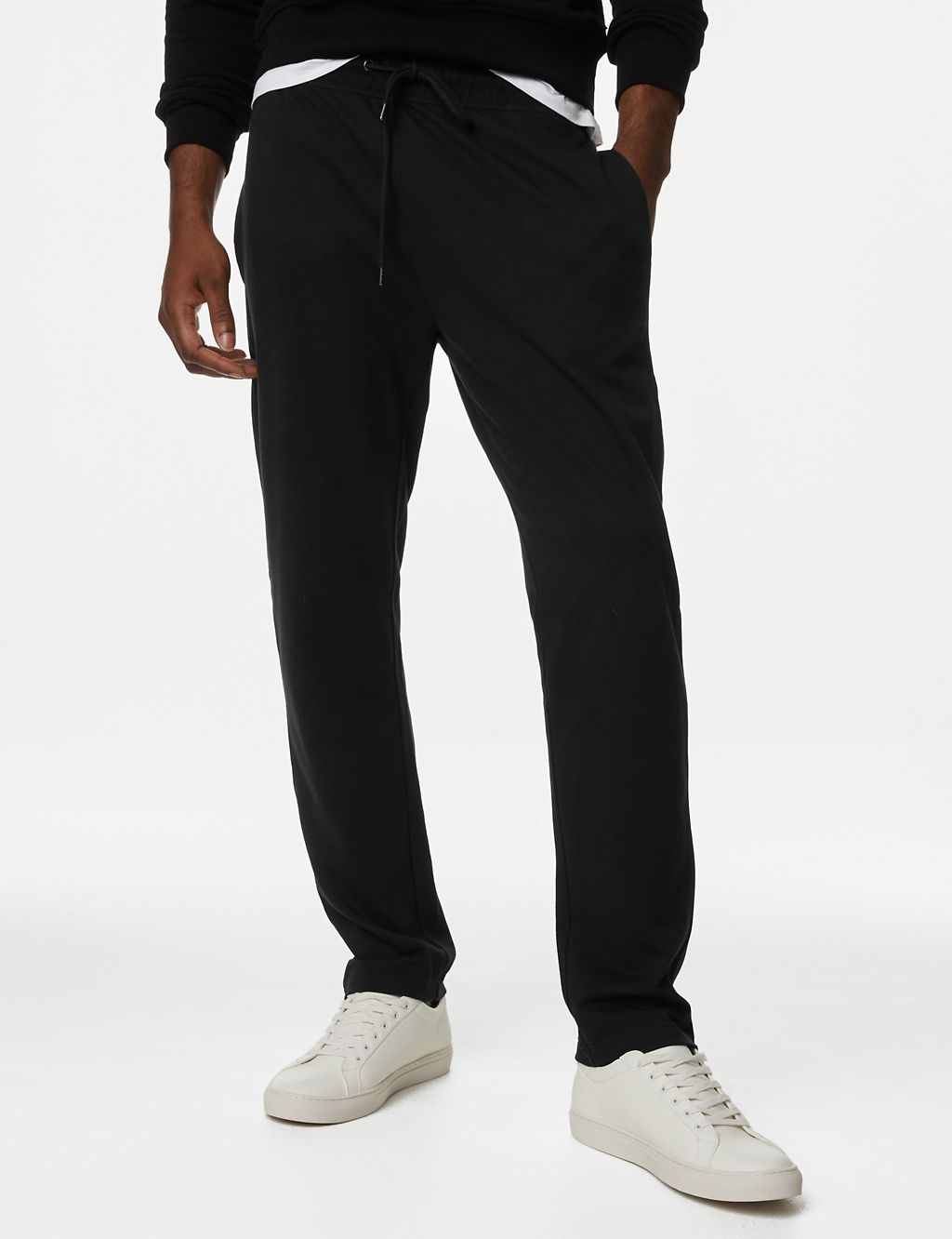 Drawstring Cotton Rich Straight Leg Joggers, M&S Collection