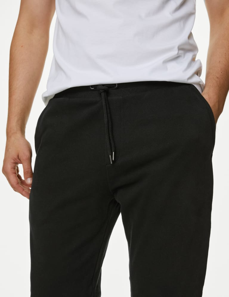 Drawstring Pure Cotton Fleece Lined Joggers