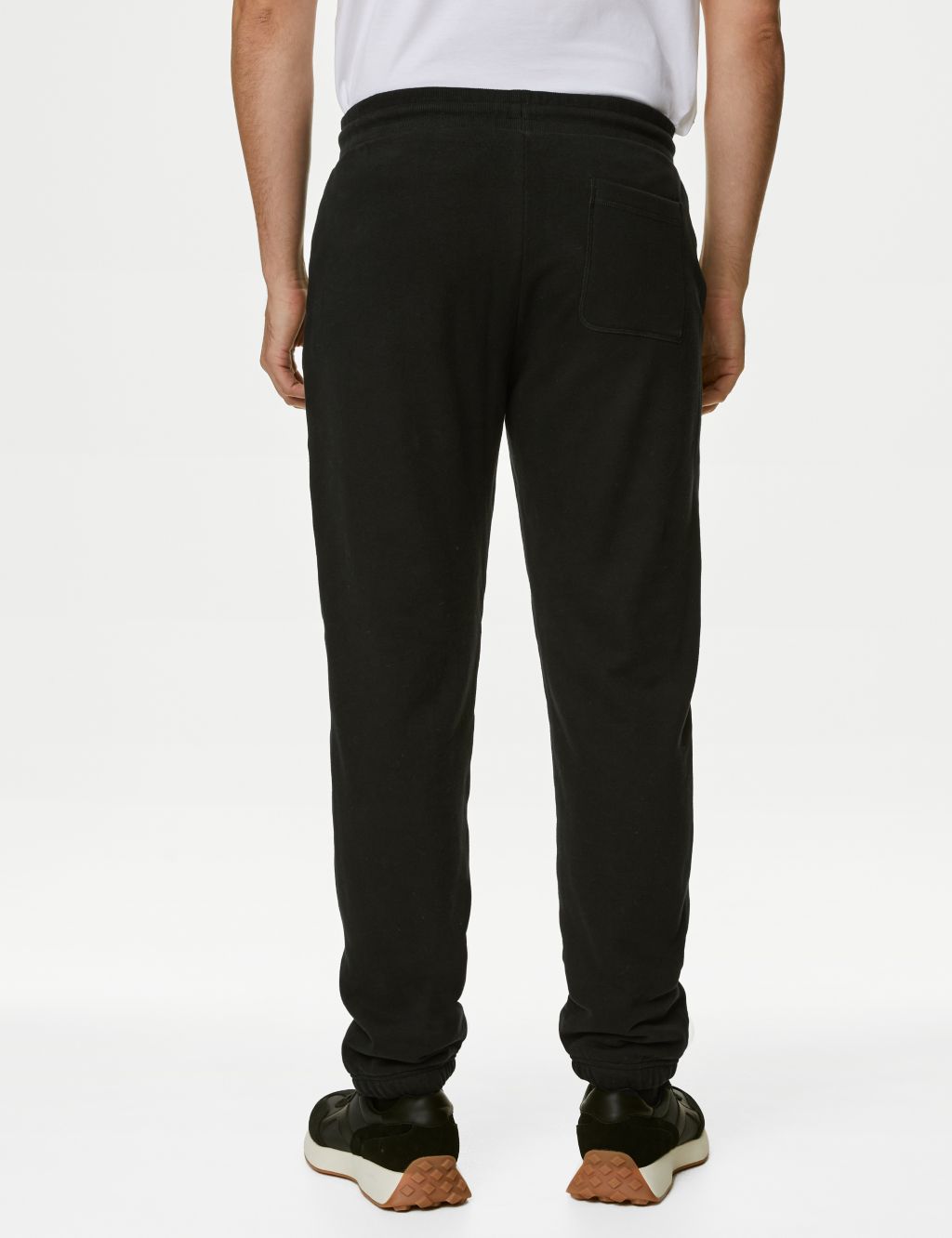 Drawstring Pure Cotton Fleece Lined Joggers, M&S Collection