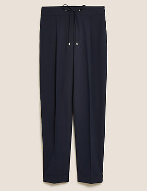 Drawstring Tapered Ankle Grazer Trousers Image 2 of 7